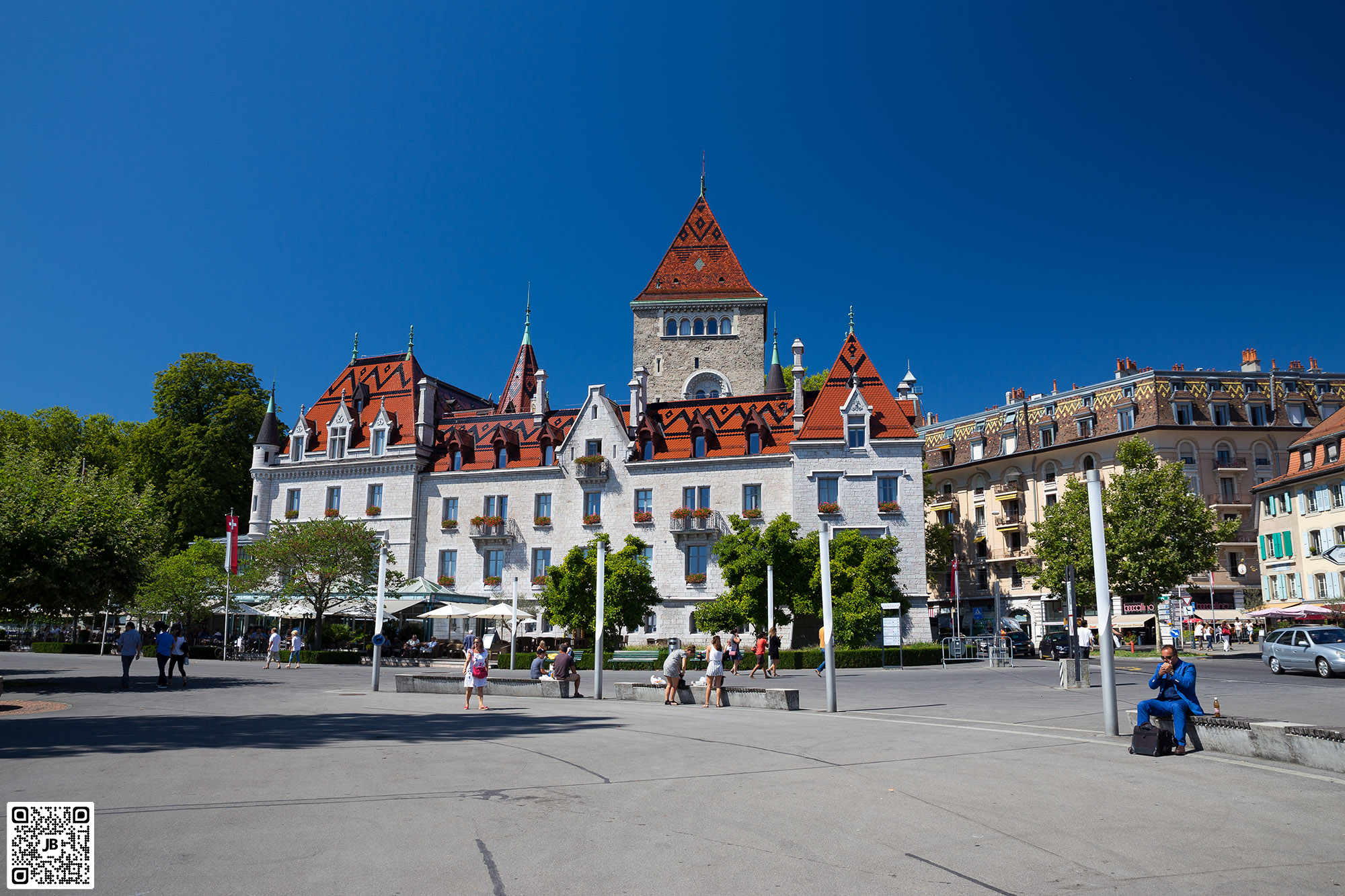 suisse lausanne chateau d'ouchy aout 2017 haute resolution